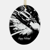 Aangepaste G37 Coupe Rolling shot xmas-versieringe Keramisch Ornament (Rechts)