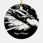 Aangepaste G37 Coupe Rolling shot xmas-versieringe Keramisch Ornament (Voorkant)