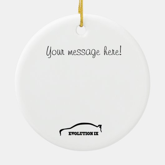 Aangepaste G37 Coupe Rolling shot xmas-versieringe Keramisch Ornament (Achterkant)