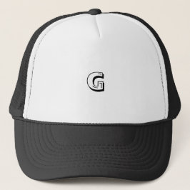 Aangepaste G Letter Monogram Initiaal Gedrukt-Pet Trucker Pet
