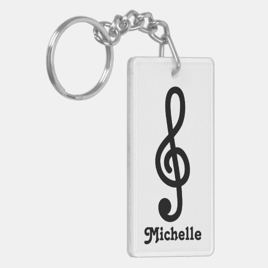 Aangepaste G Treble-sleutelhanger voor slimme muzi Sleutelhanger (Voorkant Links)