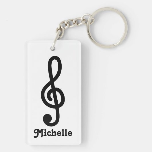 Aangepaste G Treble-sleutelhanger voor slimme muzi Sleutelhanger (achterkant)