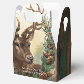 Aangepaste Gable Box Rustic STAG Deer Bedankdoosjes (Geopend)