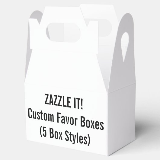 Aangepaste GABLE Favor Boxes Lege Sjabloon Bedankdoosjes (Geopend)