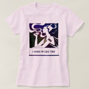 Aangepaste Galaxy Coffee Art Nouveau Vrouw Chic Gr T-shirt