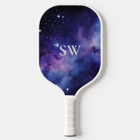 Aangepaste Galaxy Initialen Kosmisch Ontwerp Pickleball Paddle (Voorkant)