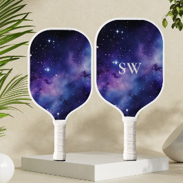 Aangepaste Galaxy Initialen Kosmisch Ontwerp Pickleball Paddle