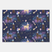 aangepaste Galaxy Labrador Retriever verjaardag  Inpakpapier Vel (Voorkant)