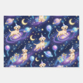 Aangepaste Galaxy Labrador Retriever verjaardagsfe Inpakpapier Vel (Voorkant 2)