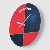 Aangepaste Galaxy Space gepersonaliseerd Grote Klok (Hoek)