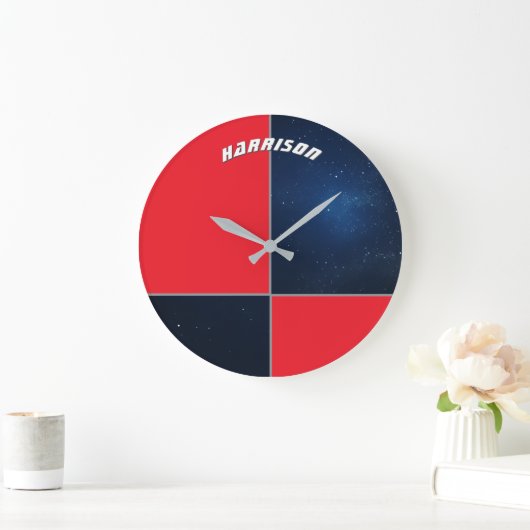 Aangepaste Galaxy Space gepersonaliseerd Grote Klok (Huis)