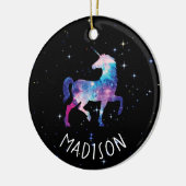 Aangepaste galaxy Unicorn Keramisch Ornament (Links)