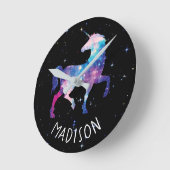 Aangepaste galaxy Unicorn Ronde Klok (Hoek)