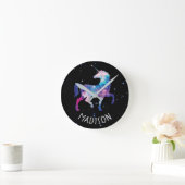 Aangepaste galaxy Unicorn Ronde Klok (Huis)