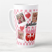 Aangepaste Galentine's Gang Fotocollage Latte Mok (Linkerhoek)