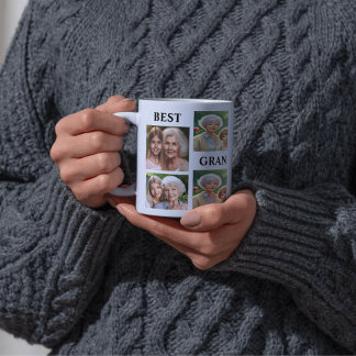 Aangepaste Galerij van Zeven Afbeelding met Tekst Koffiemok