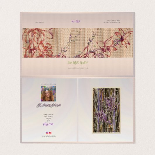 Aangepaste galerij Zakelijke QR code Kaart brochur Visitekaartje (Buitenkant ongevouwen)