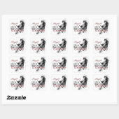 Aangepaste galoping Horse Sketch Birthday Vierkante Sticker (Vel)