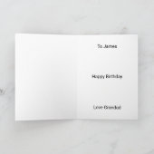 Aangepaste gamekaart voor kleinzoon + kaart (Binnen)