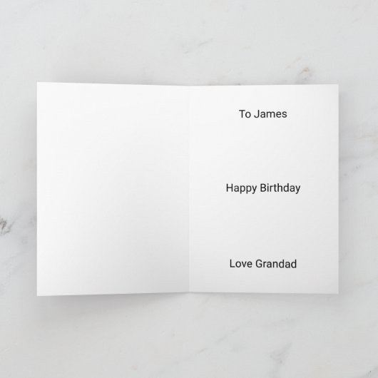 Aangepaste gamekaart voor kleinzoon + kaart (Binnen)