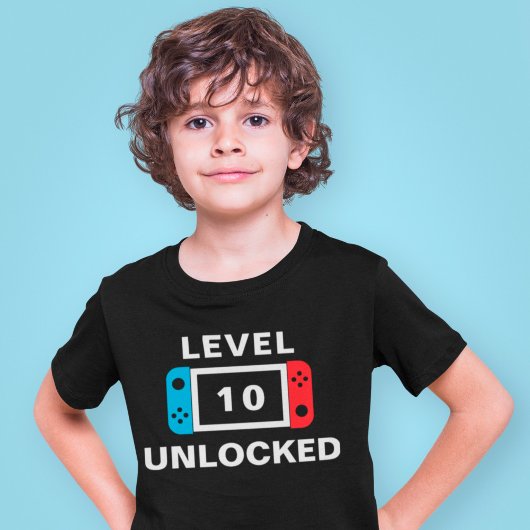 Aangepaste gamer Birthday Video Games Level Unlock T-shirt