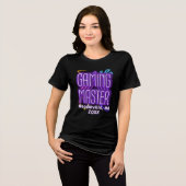 Aangepaste Gaming Master voor Gamer Locatie Datum Tri-Blend Shirt (Voorkant volledig)