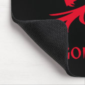 Aangepaste gaming muismat met rood drakenlogo (Hoek)