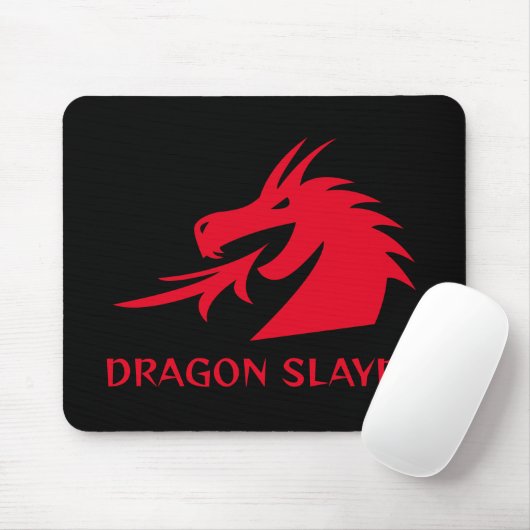 Aangepaste gaming muismat met rood drakenlogo (Met muis)