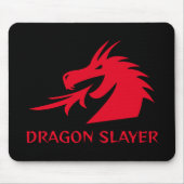 Aangepaste gaming muismat met rood drakenlogo (Voorkant)