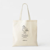 Aangepaste Gans Tekening Weekend Meisje Feest Favo Tote Bag (Achterkant)