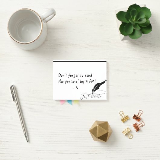 Aangepaste ganzenveer  post-it® notes