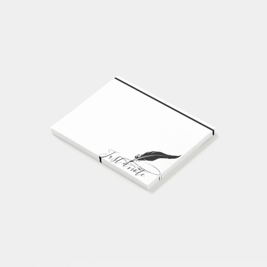Aangepaste ganzenveer  post-it® notes (Schuin)