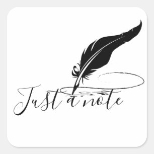 Aangepaste ganzenveer  vierkante sticker