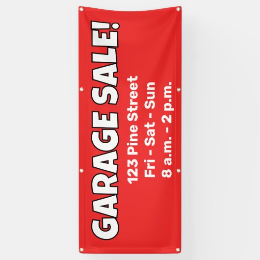 Aangepaste GARAGE SALE! Banner (Verticaal)