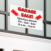 Aangepaste GARAGE SALE! Banner (Buitenkant Gebouw)