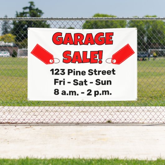 Aangepaste GARAGE SALE! Banner (Insitu)
