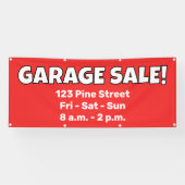 Aangepaste GARAGE SALE!-banner Spandoek (Horizontaal)
