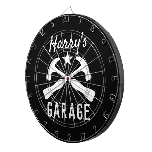 Aangepaste garagewagen voor mancavestralen dartbord (Voorkant Rechts)