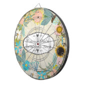 Aangepaste Garland Floral Wedding Dartbord (Voorkant Rechts)