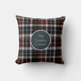 Aangepaste gast throw kussen Gingham vakantiehuisj
