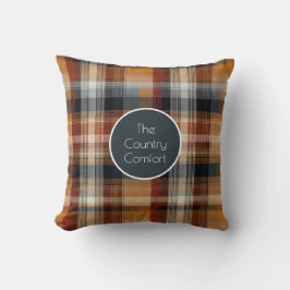 Aangepaste gast throw kussen Gingham vakantiehuisj
