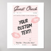 Aangepaste gastcheck Gepersonaliseerde offerte Roz Poster (Voorkant)
