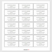 Aangepaste gasten Adresetiketten Donkergroen Sticker (Vel)