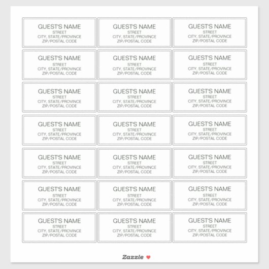 Aangepaste gasten Adresetiketten Donkergroen Sticker (Vel)