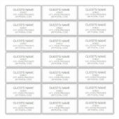 Aangepaste gasten Adresetiketten Donkergroen Sticker (Voorkant)