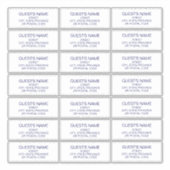 Aangepaste gasten Adresetiketten Navy Blue Sticker (Voorkant)