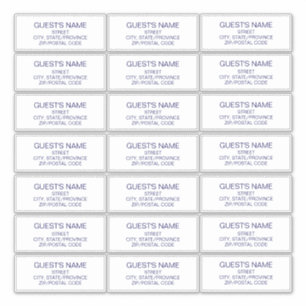 Aangepaste gasten Adresetiketten Navy Blue Sticker