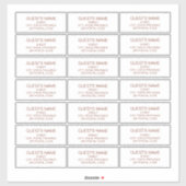 Aangepaste gasten Adresetiketten Terracotta/Brown Sticker (Vel)