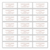 Aangepaste gasten Adresetiketten Terracotta/Brown Sticker (Voorkant)