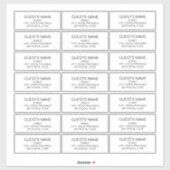 Aangepaste gasten Adresetiketten zwart en wit Sticker (Vel)